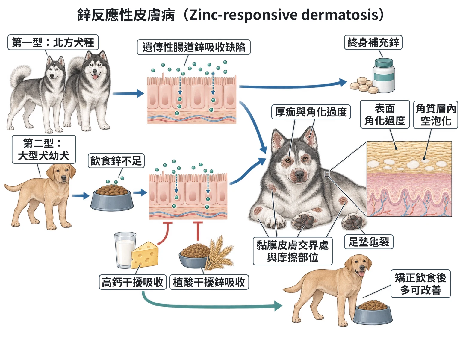 鋅反應性皮膚病(Zinc-responsive dermatosis)教學插圖