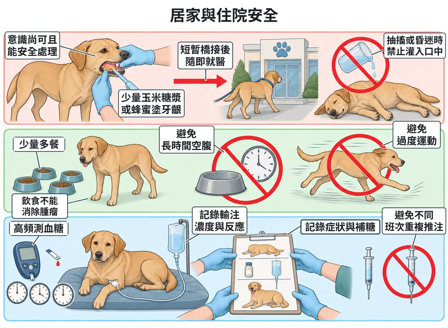 居家與住院安全教學插圖