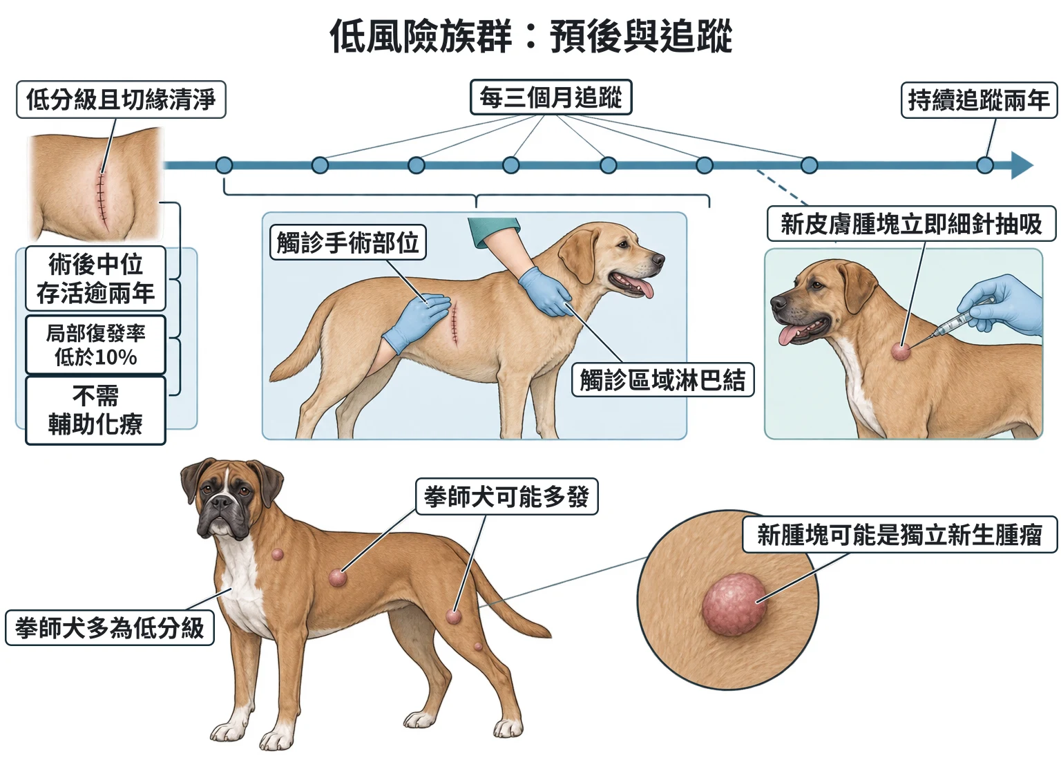 低風險族群:預後與追蹤教學插圖