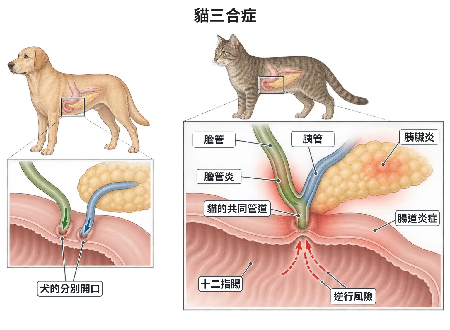 貓三合症教學插圖