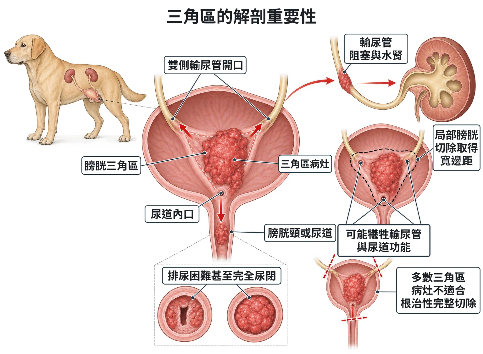三角區的解剖重要性教學插圖