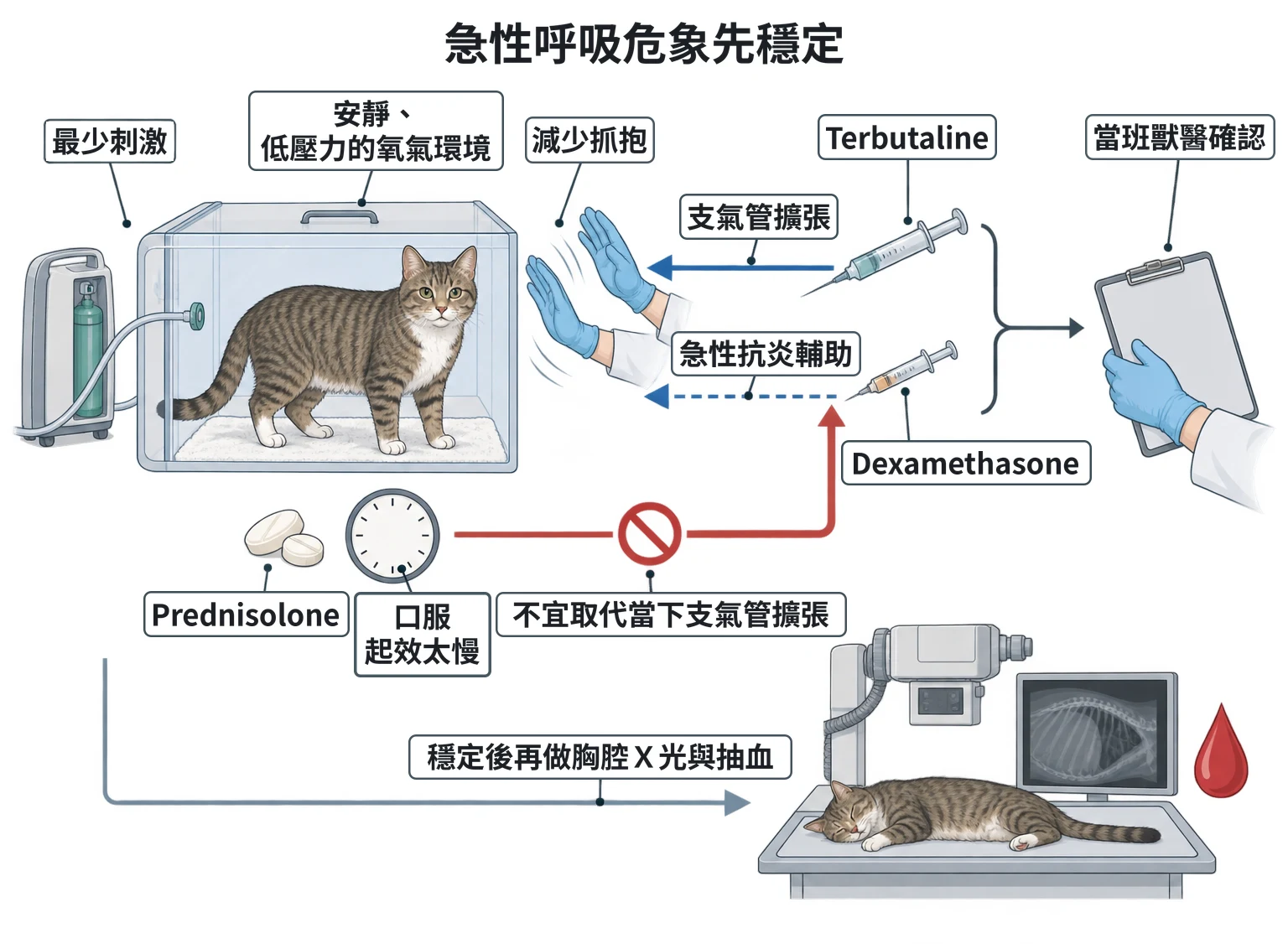 急性呼吸危象先穩定教學插圖