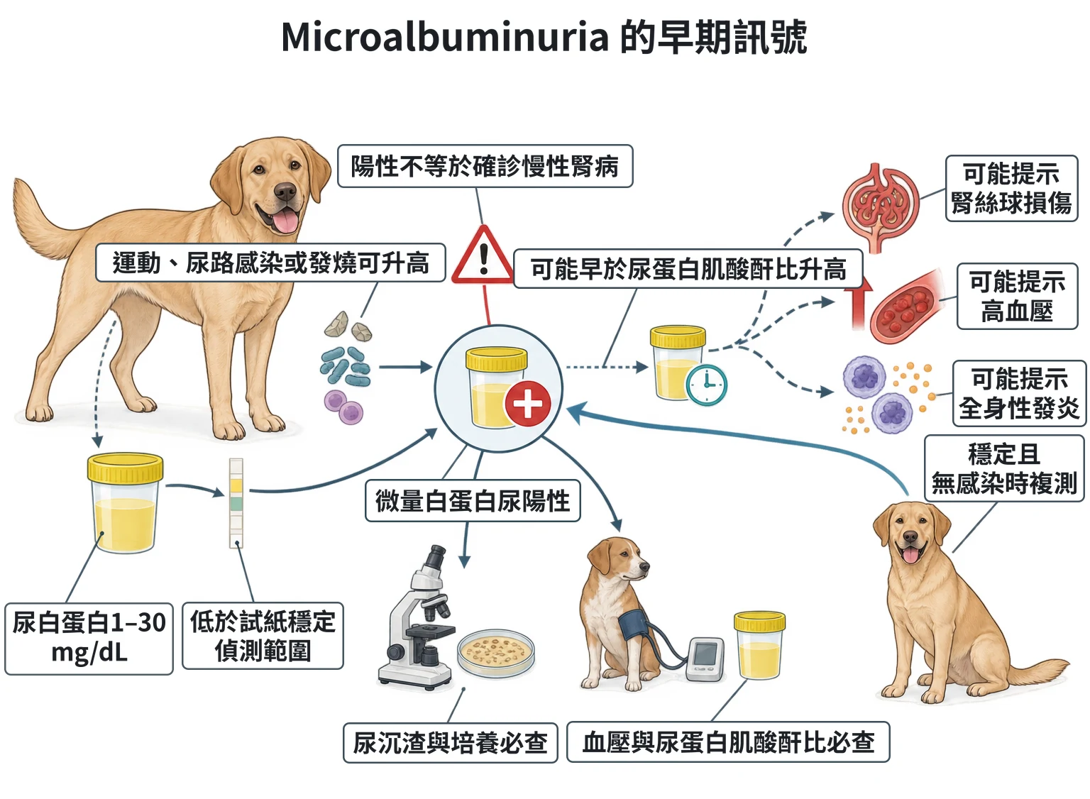 Microalbuminuria 的早期訊號教學插圖