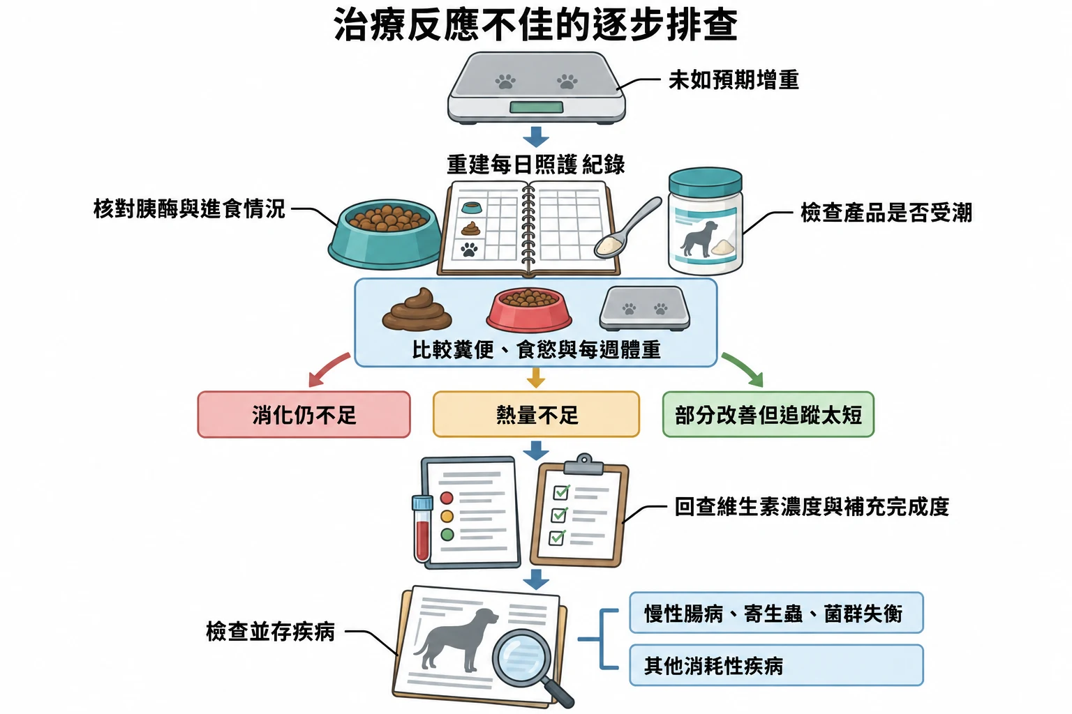 治療反應不佳的逐步排查教學插圖
