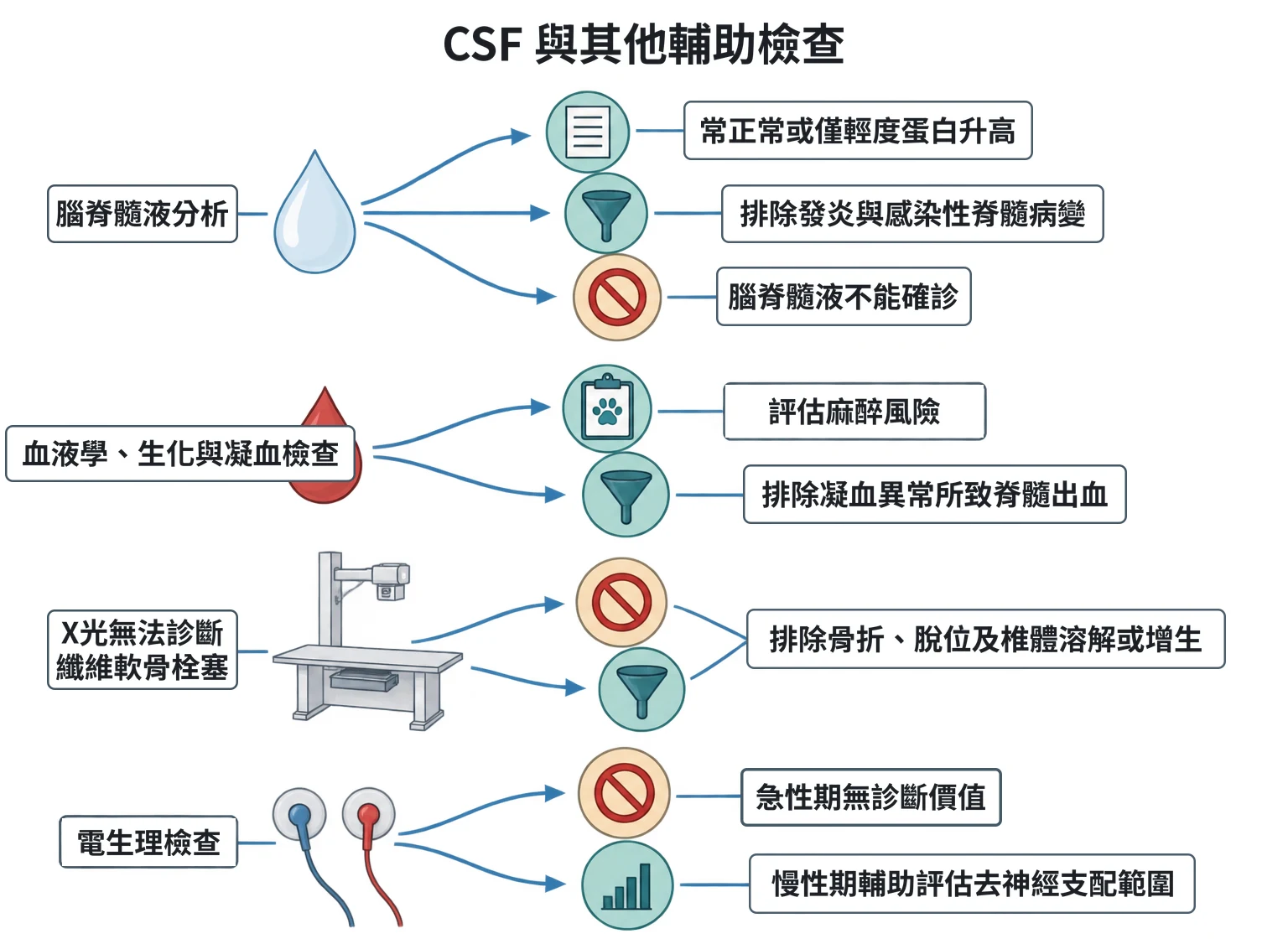 CSF 與其他輔助檢查教學插圖