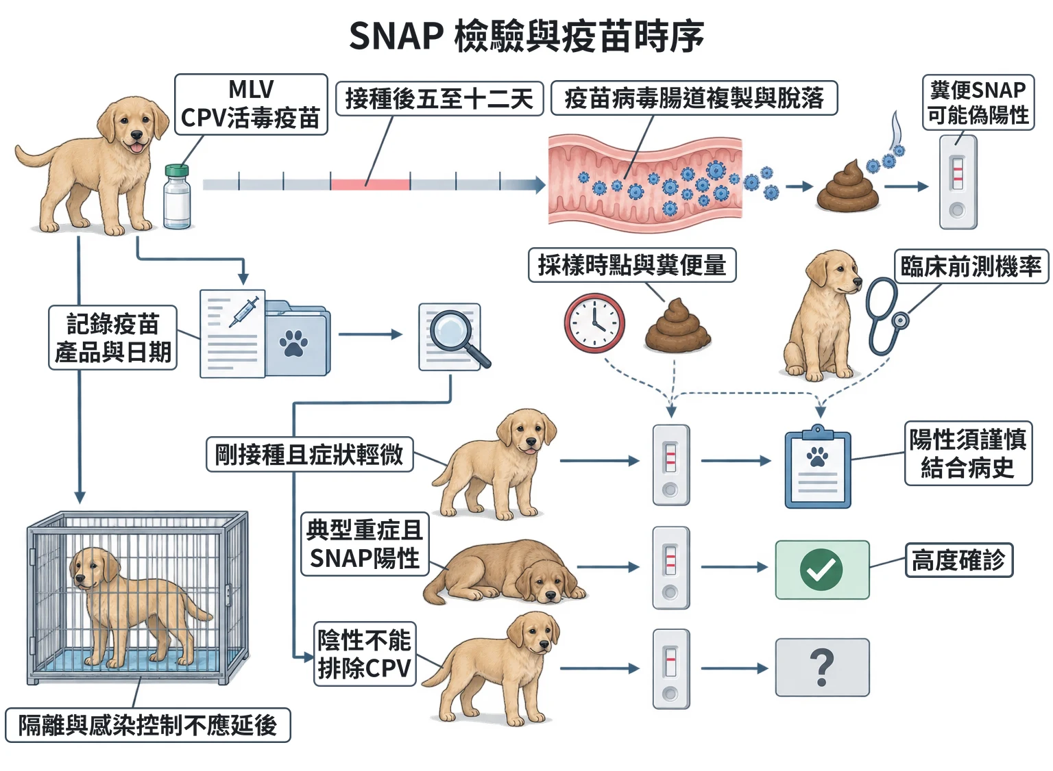SNAP 檢驗與疫苗時序教學插圖