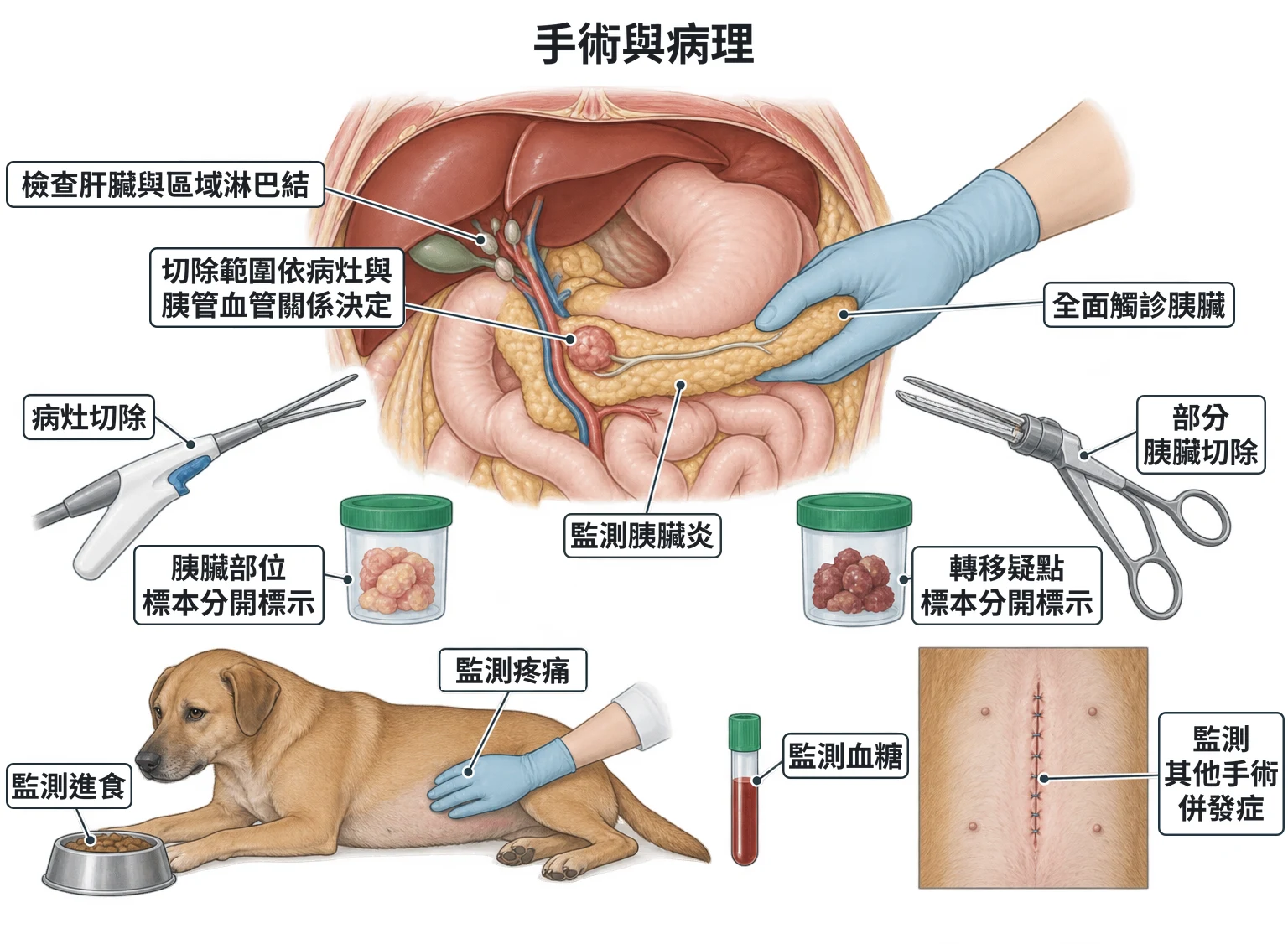 手術與病理教學插圖