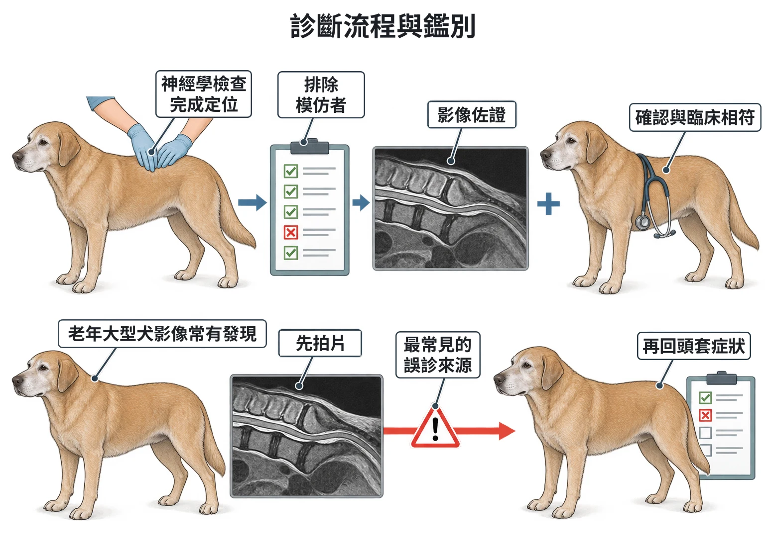 診斷流程與鑑別教學插圖