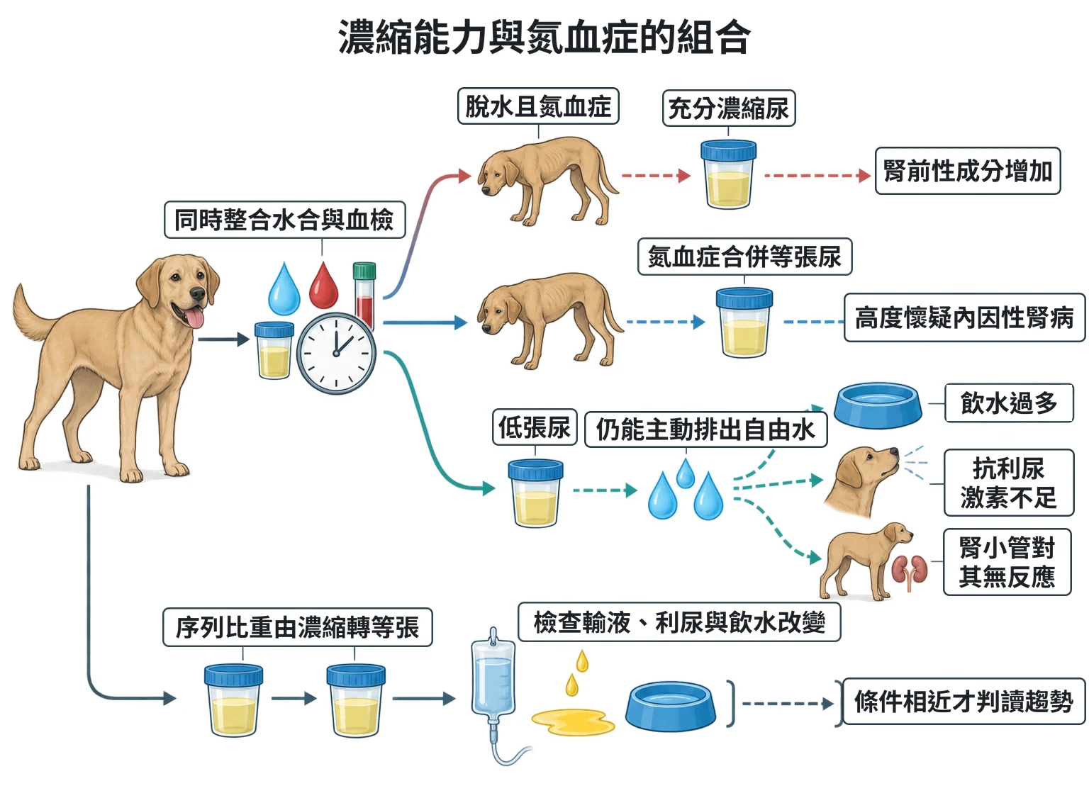 濃縮能力與氮血症的組合教學插圖