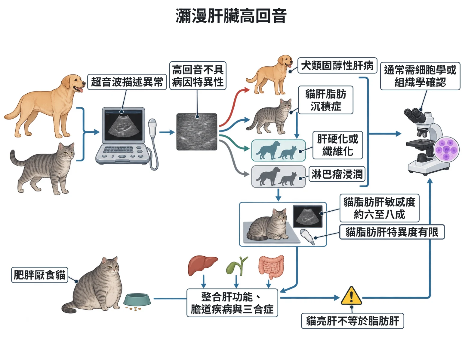 瀰漫肝臟高回音教學插圖
