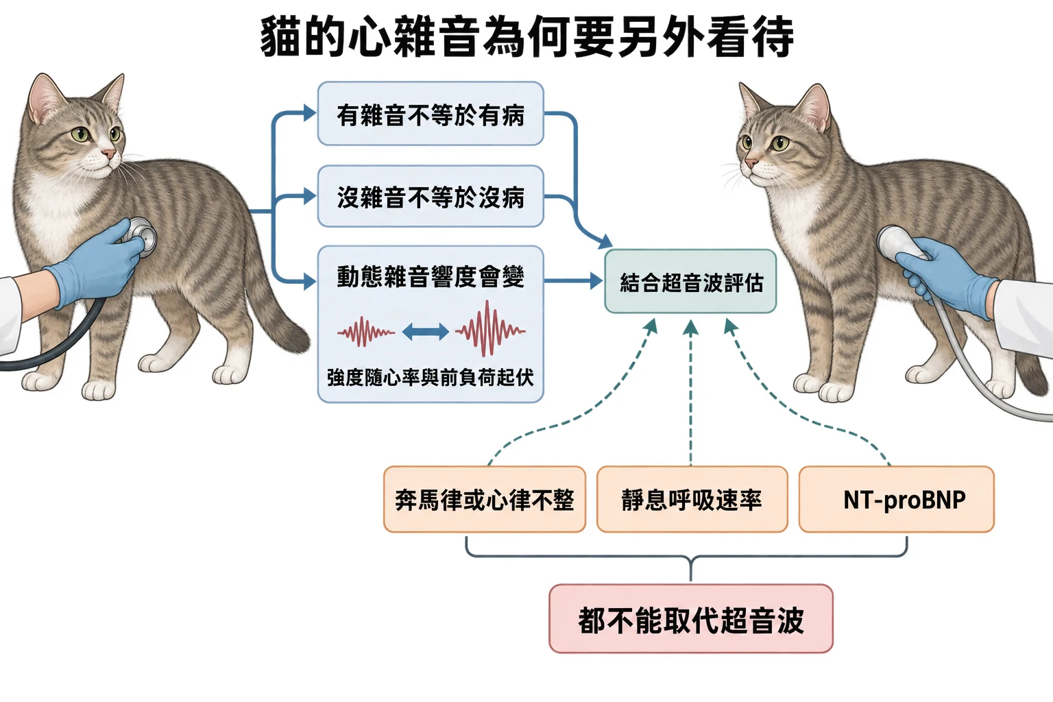 貓的心雜音為何要另外看待教學插圖