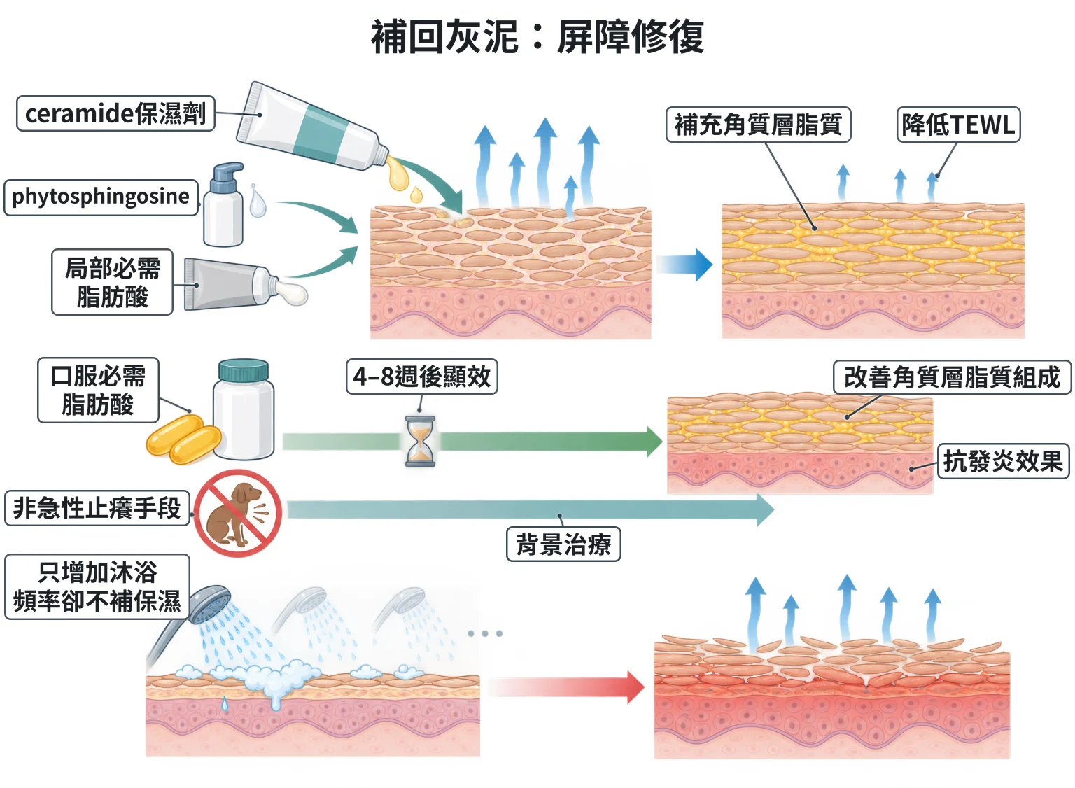 補回灰泥:屏障修復教學插圖