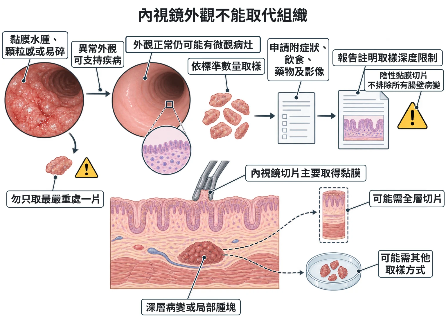 內視鏡外觀不能取代組織教學插圖