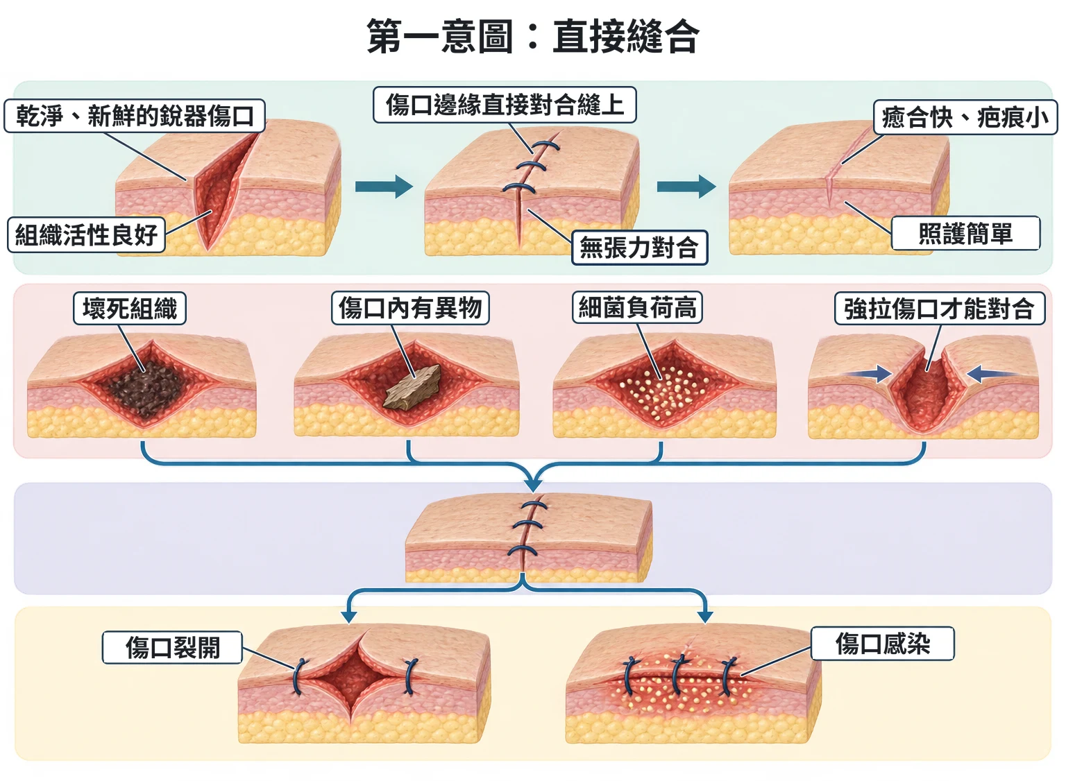 第一意圖:直接縫合教學插圖