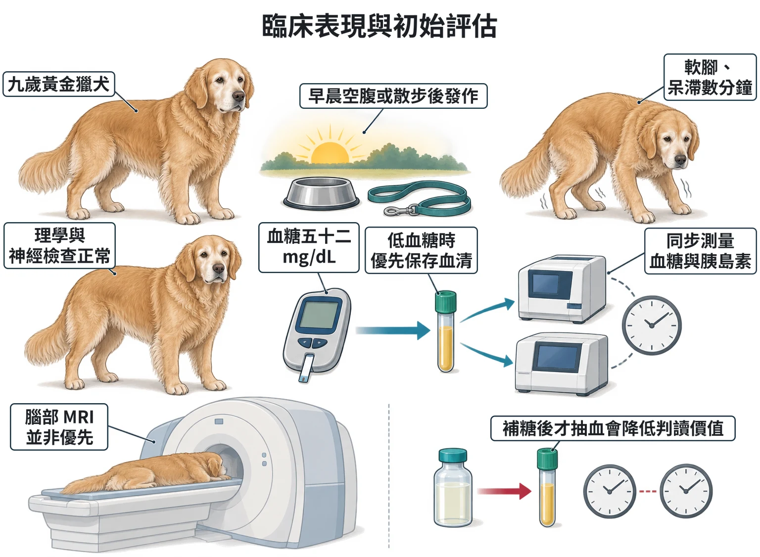 臨床表現與初始評估教學插圖