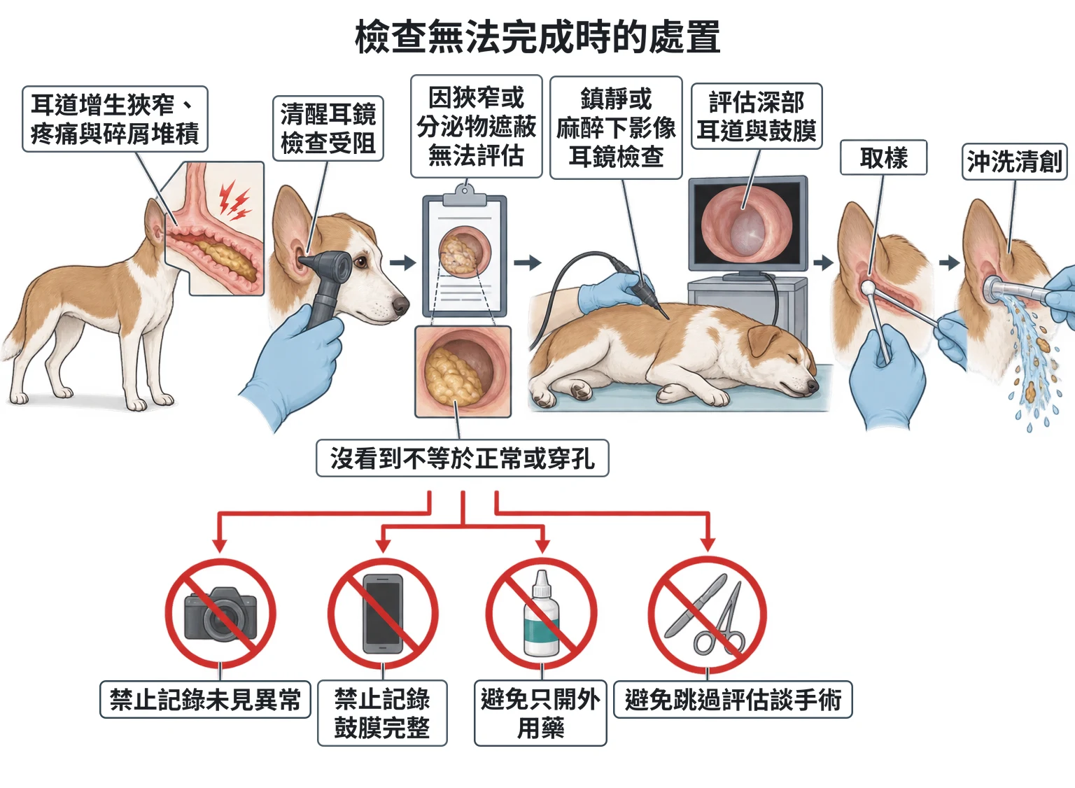 檢查無法完成時的處置教學插圖