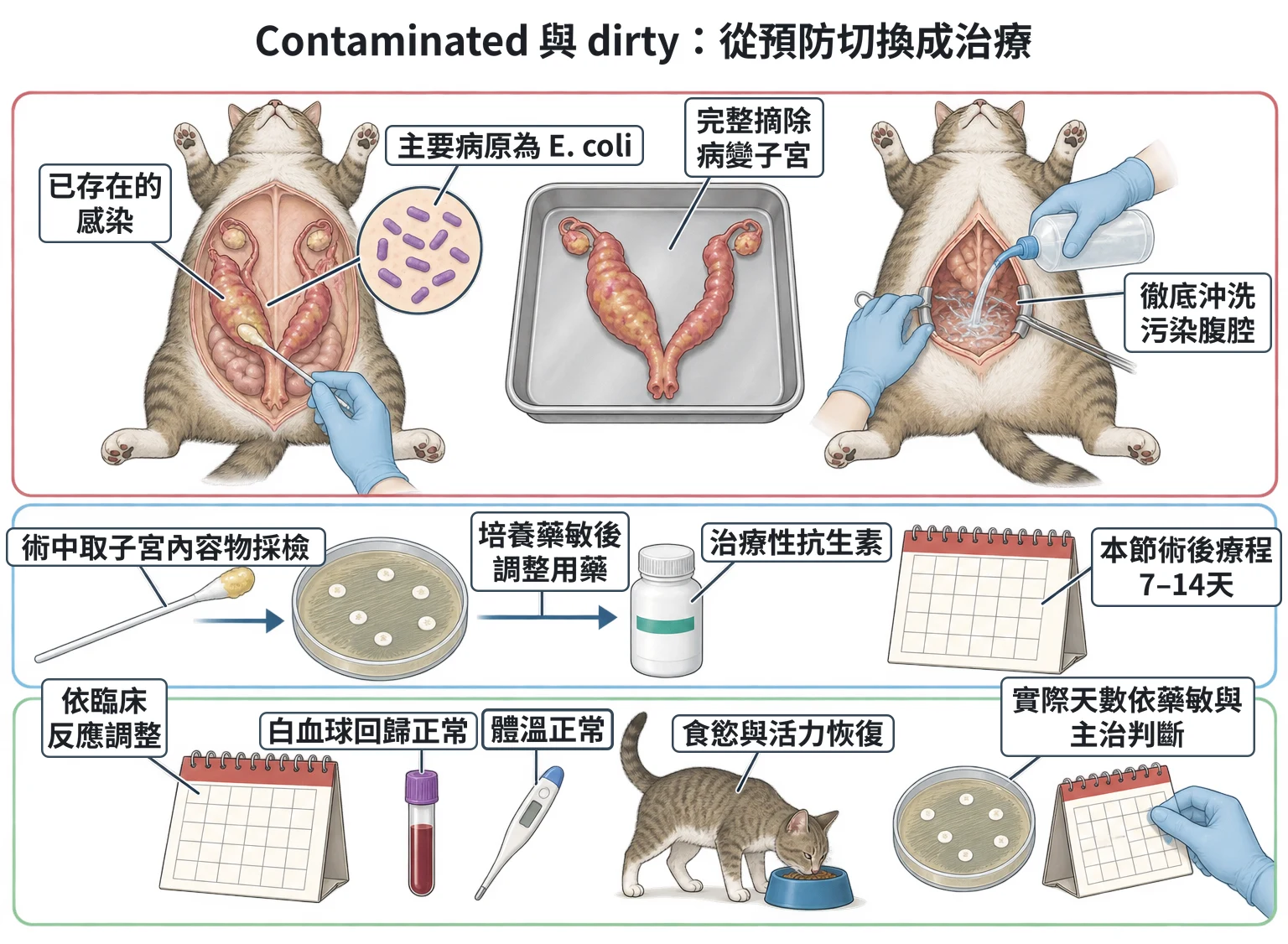 Contaminated 與 dirty:從預防切換成治療教學插圖